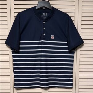 IZOD Men's Navy Striped Shirt